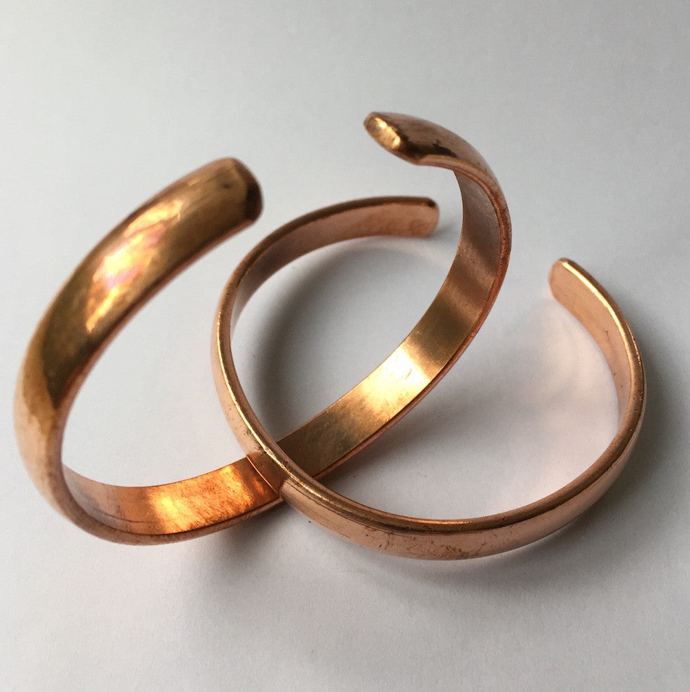 Bracelet, solid copper, unpatterned - 20 pieces